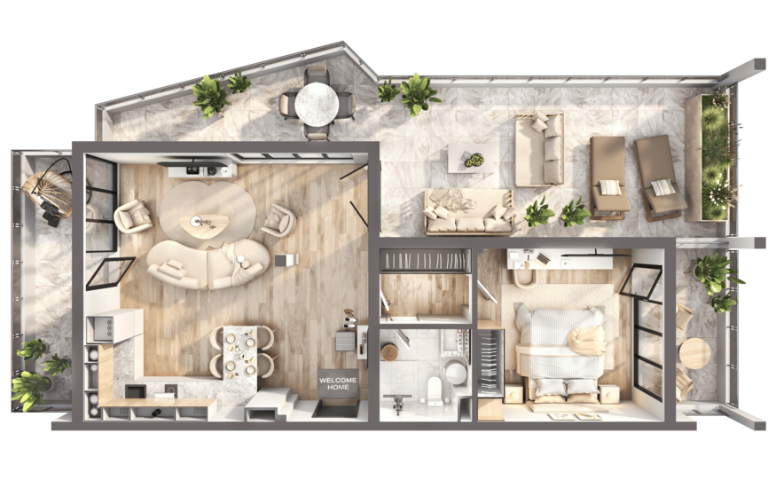 Планировка студии S27